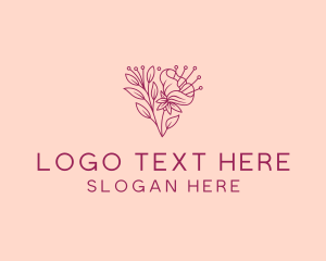 Bouquet - Daffodil Flower Blooming logo design