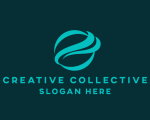 Creative Wave Planet logo design