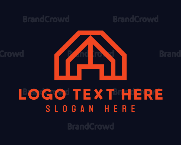 Modern Geometric Letter A Logo