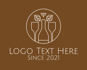 Wine - Minimalist Wine Bar logo design
