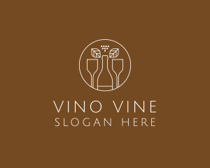 Wine - Minimalist Wine Bar logo design