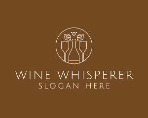 Sommelier - Minimalist Wine Bar logo design