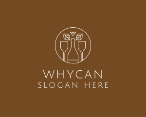 Wine Tasting - Minimalist Wine Bar logo design