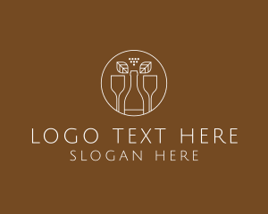 Liquor - Minimalist Wine Bar logo design