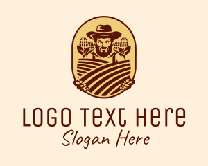 Hat - Corn Farmer Emblem logo design