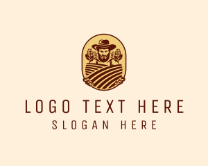 Rustic - Corn Farmer Emblem logo design