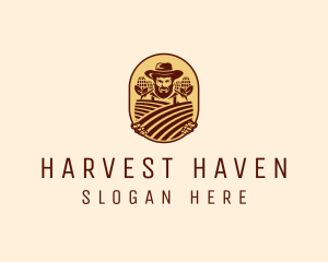 Corn Farmer Emblem  logo design