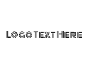 Black And White - Minimal Black & White Line Text logo design