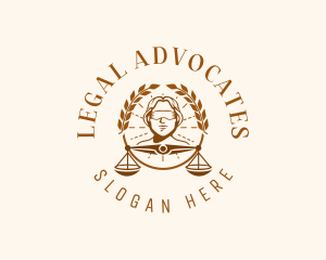 Judicial Lady Justice logo design