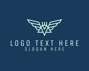 Cyborg - Tech Winged Robot logo design