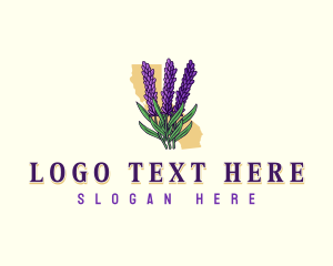 Map - California Lavender Flower logo design