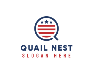 American Q Flag  logo design