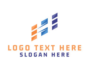 Colors - Logistics Business Letter H logo design