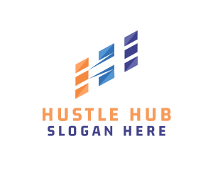 Logistics Business Letter H logo design