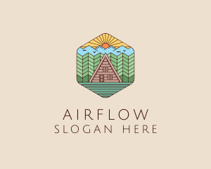 Cabin Forest Camp House logo design