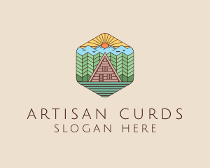 Cabin Forest Camp House logo design