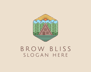 Cabin Forest Camp House logo design