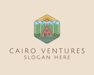 Cabin Forest Camp House logo design