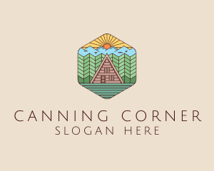 Cabin Forest Camp House logo design