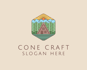 Cabin Forest Camp House logo design