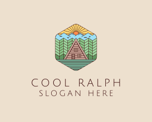 Cabin Forest Camp House logo design