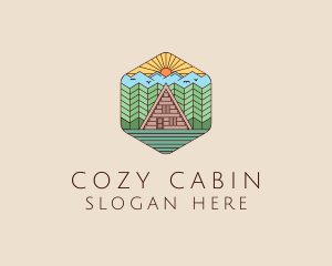 Cabin - Rural Cabin Villa logo design
