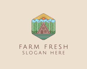 Rural Cabin Villa logo design