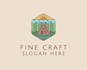 Cabin Forest Camp House logo design