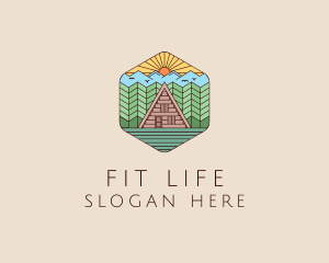 Cabin Forest Camp House logo design