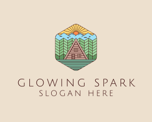 Cabin Forest Camp House logo design