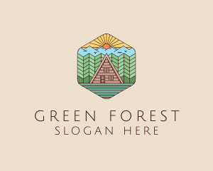 Cabin Forest Camp House logo design