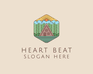 Cabin Forest Camp House logo design