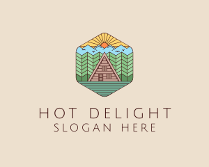 Cabin Forest Camp House logo design