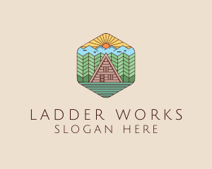 Cabin Forest Camp House logo design