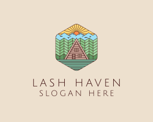 Cabin Forest Camp House logo design