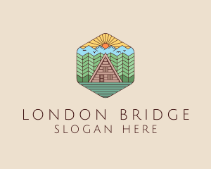 Cabin Forest Camp House logo design