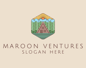 Cabin Forest Camp House logo design