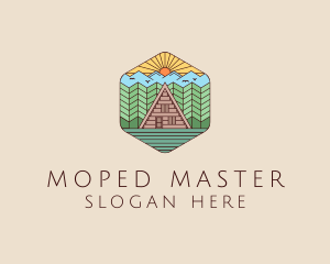 Cabin Forest Camp House logo design