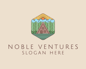 Cabin Forest Camp House logo design