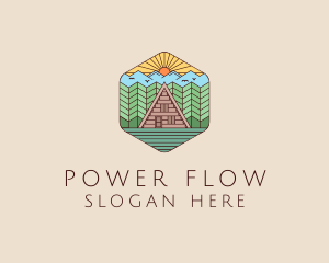 Cabin Forest Camp House logo design