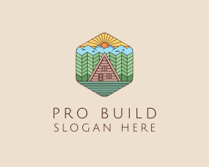 Cabin Forest Camp House logo design