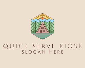 Cabin Forest Camp House logo design