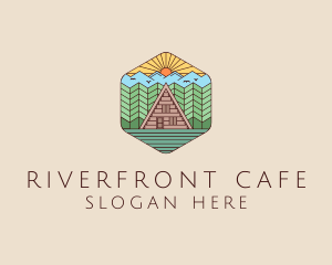 Cabin Forest Camp House logo design