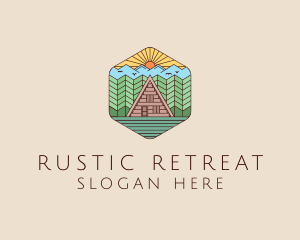 Cabin - Rural Cabin Villa logo design