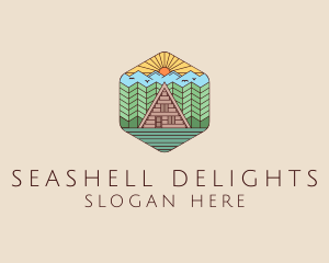 Cabin Forest Camp House logo design