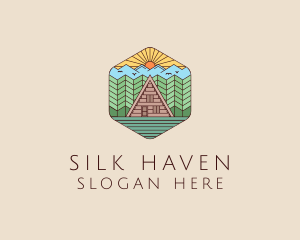 Cabin Forest Camp House logo design