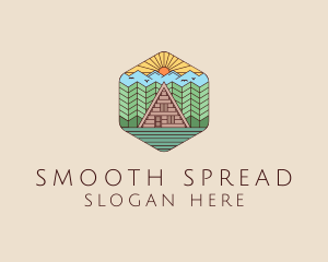 Cabin Forest Camp House logo design