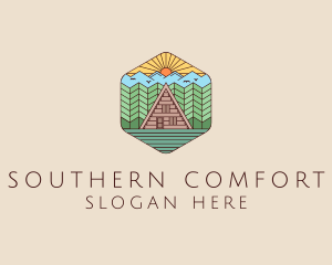 Cabin Forest Camp House logo design