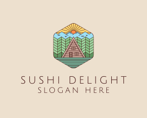 Cabin Forest Camp House logo design