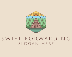 Cabin Forest Camp House logo design